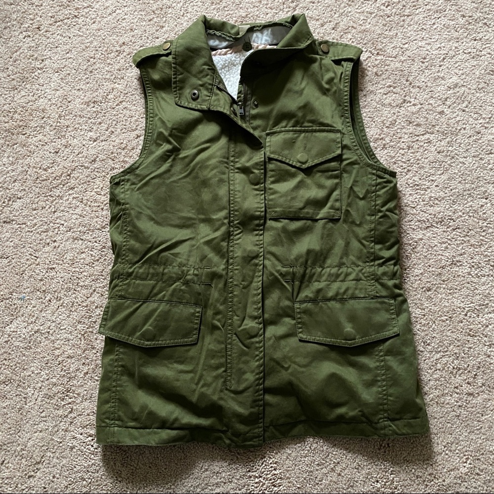 Jcrew Utility Vest Sherpa Lined - image 6